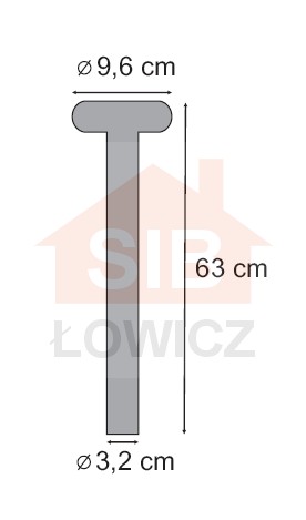 sworzeń stalowy do łączenia barier