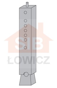 Słupek ze śrubą 120x120x1200