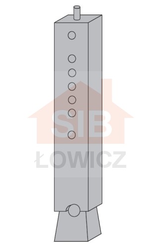 Słupek ze śrubą 120x120x1200
